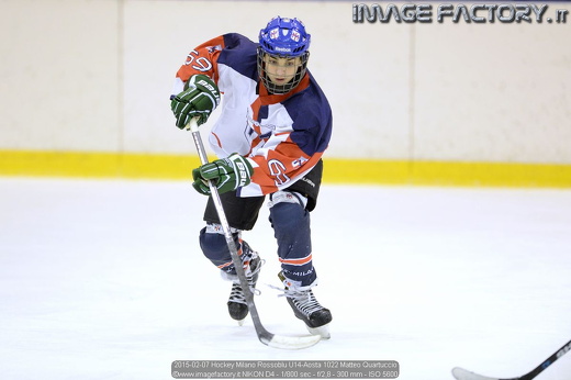 2015-02-07 Hockey Milano Rossoblu U14-Aosta 1022 Matteo Quartuccio